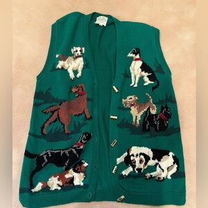 Susan Bristol Women's Green Cardigan Sweater Vest